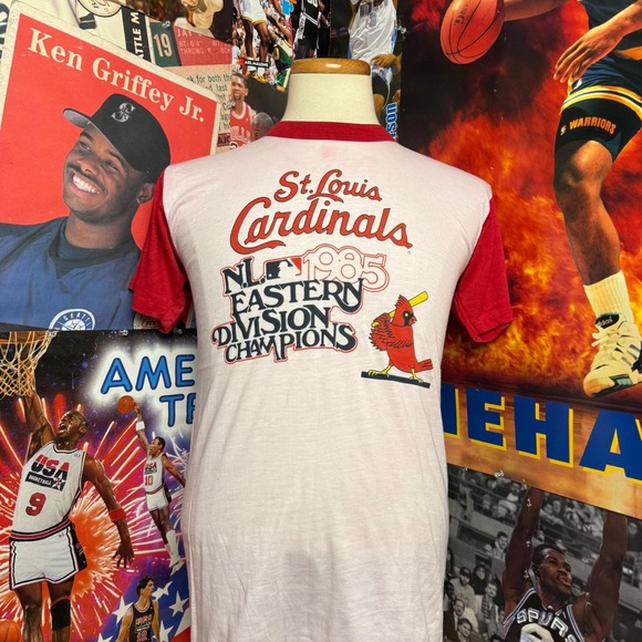 TRENCH Other - Vintage 1985 St. Louis Cardinals NL East Champions Tee MLB Baseball Sz Medium